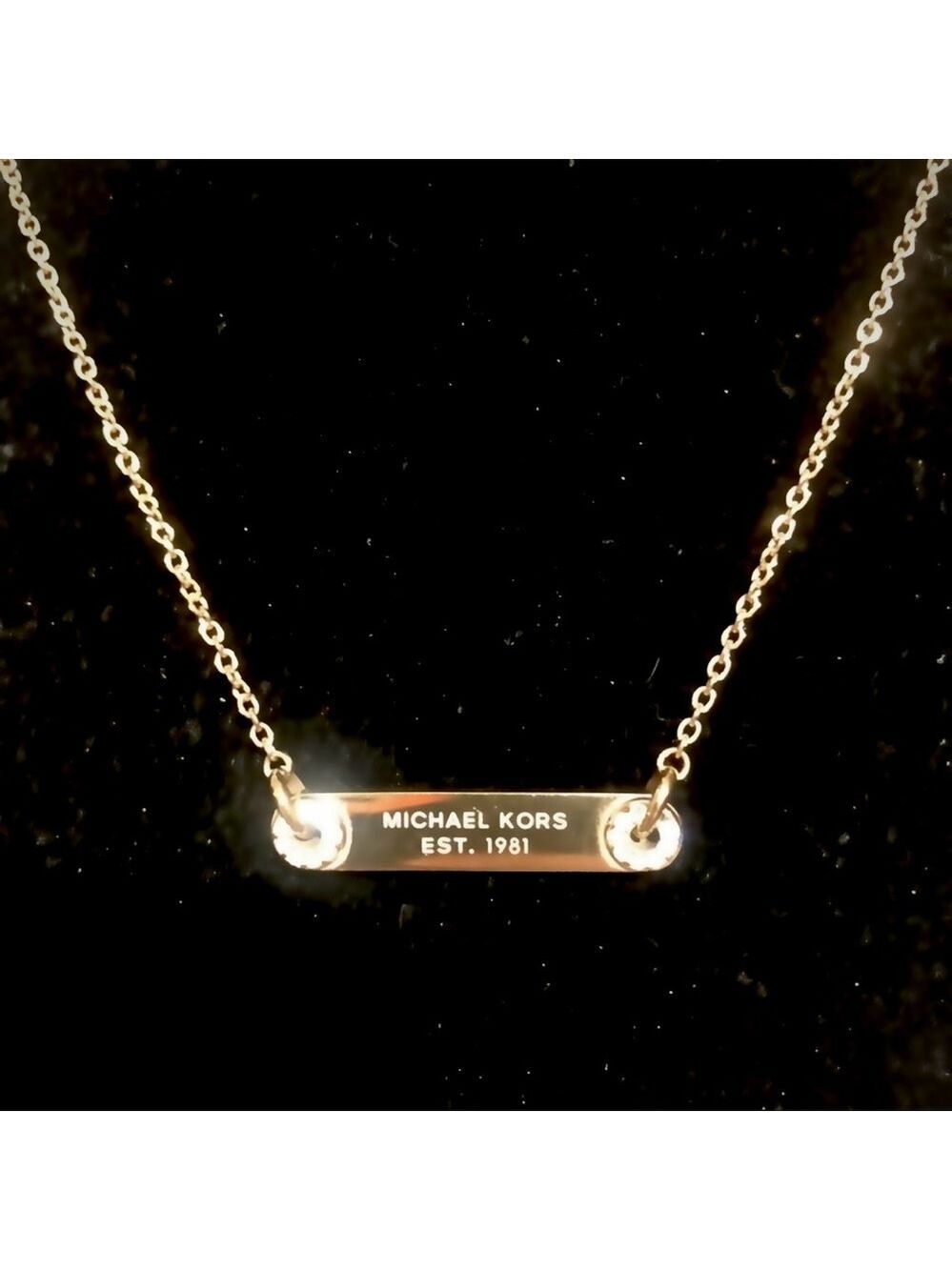 Michael Kors Gold Bar Necklace - Picture 1 of 4